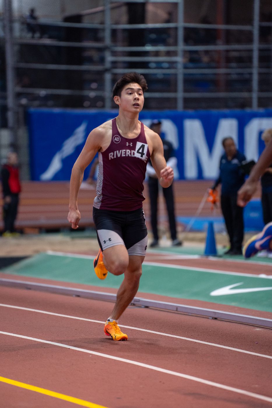 Runner on indoor track
