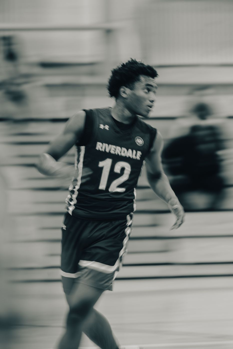 Motion-blur basketball player running